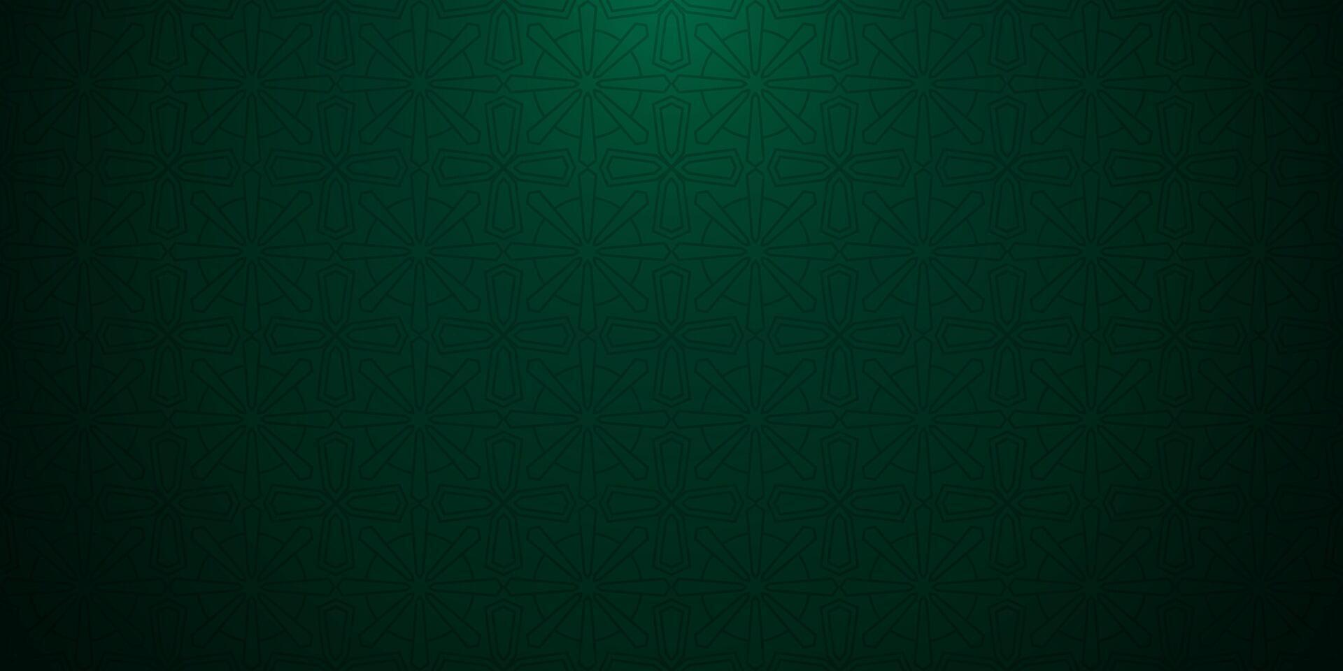 Islam pattern on green background vector