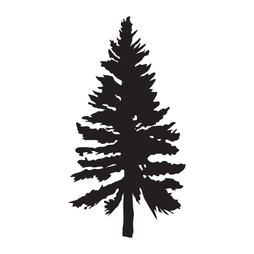 Wild Tree Silhouette for Print vector