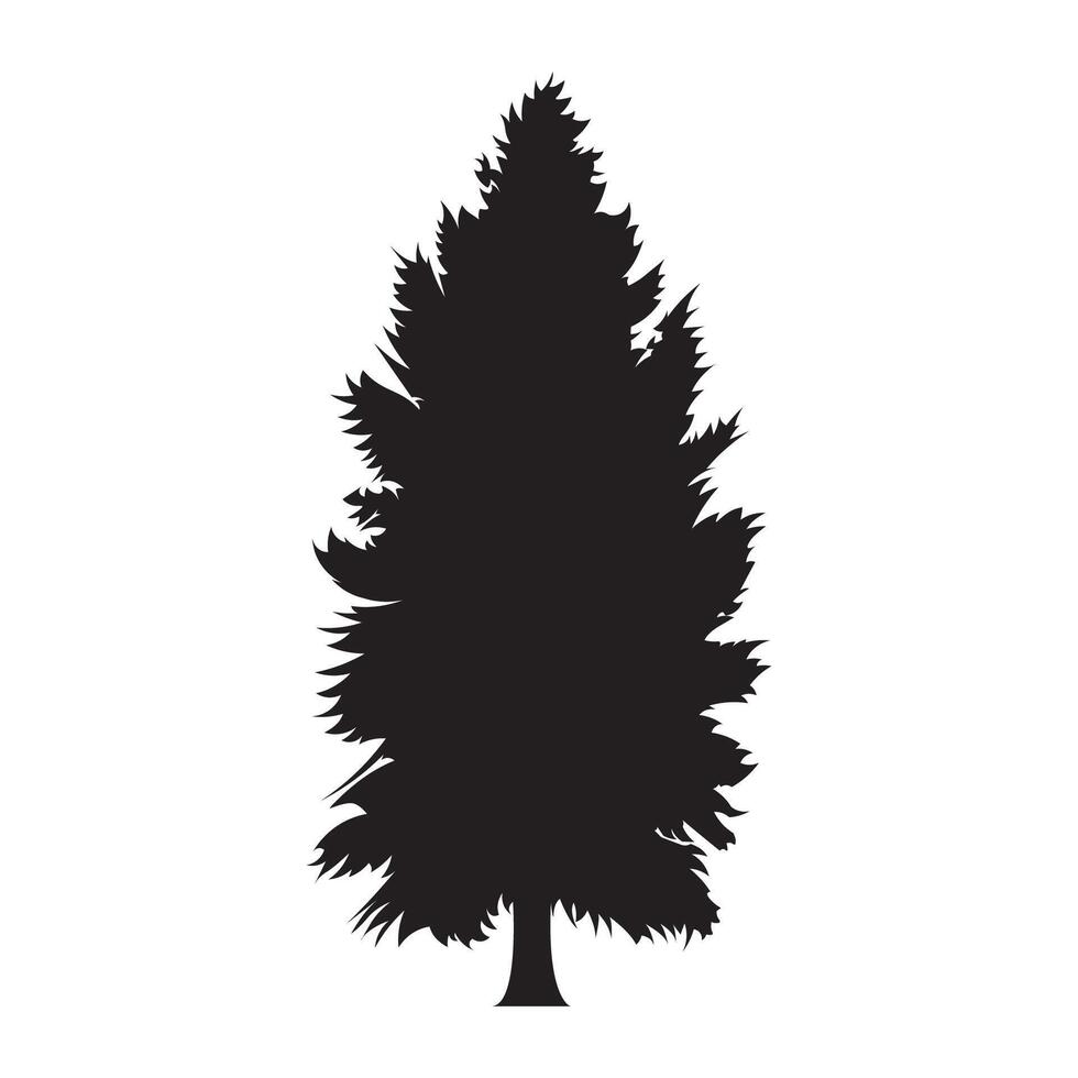 Minimalist Tree Silhouette Art vector