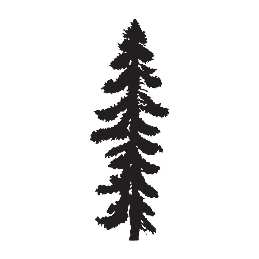 Single Tree Silhouette vector