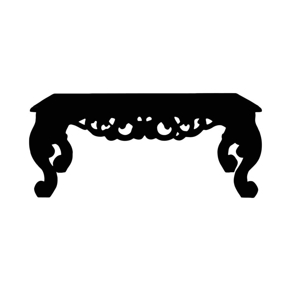 Coffee table silhouette design vector