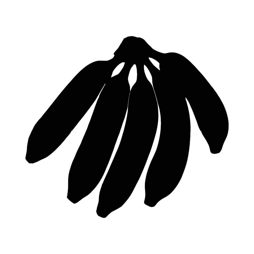 Banana silhouette on white background vector