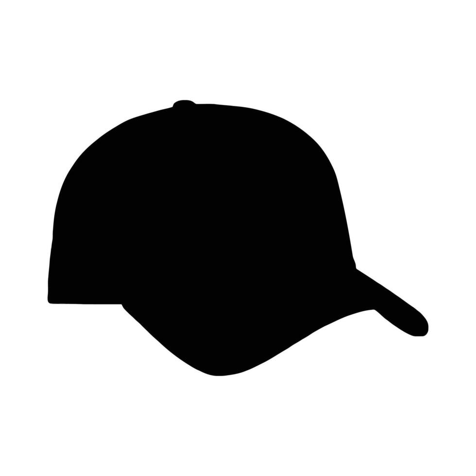 Baseball cap silhouette vector