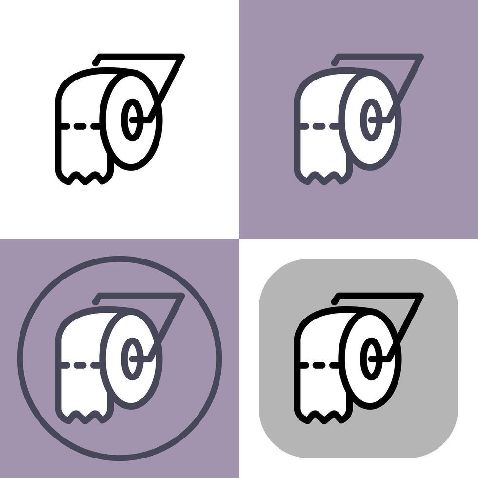 Toilet paper symbol - Toilet paper for human hygiene treatment illustration vector