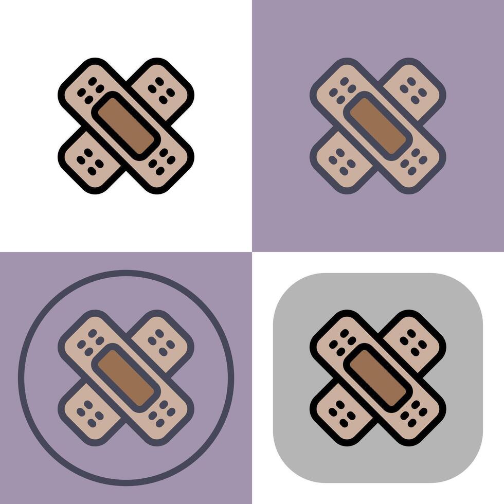 Wound plaster icon symbol - First aid Wound plaster vector