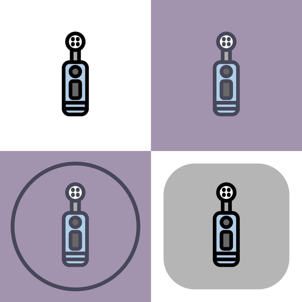 Electrical tooth brush symbol - Electrical tooth brush for human hygiene treatment and brush teeth illustration vector