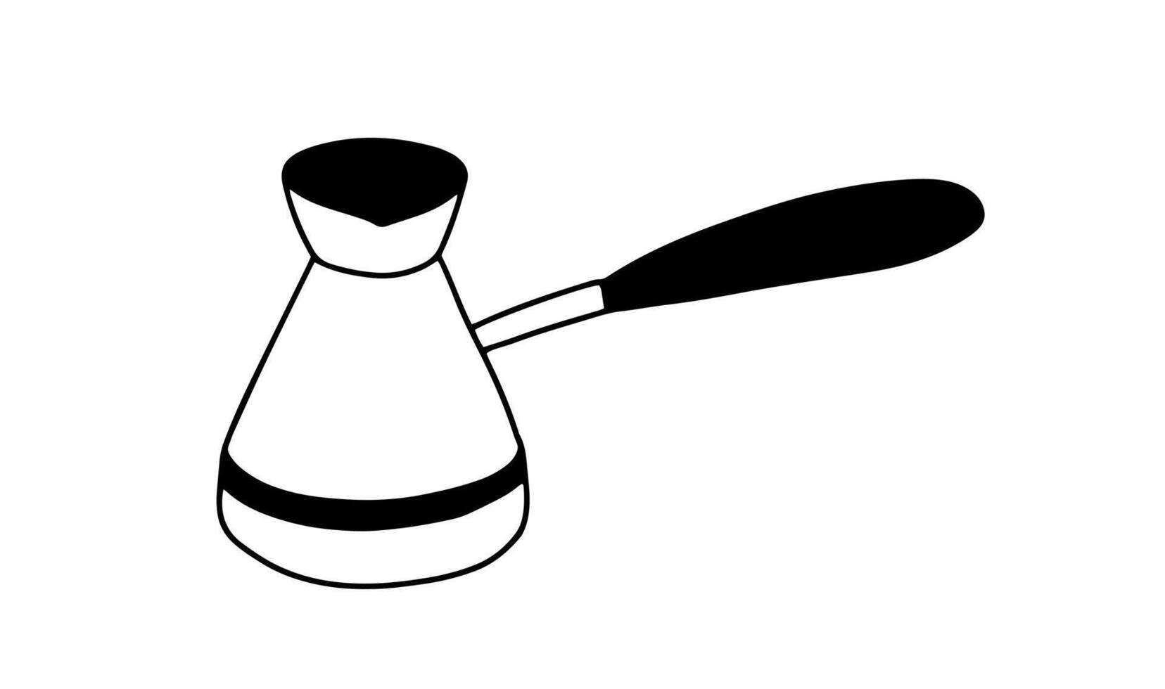 Turk for coffee hand drawn doodle vector