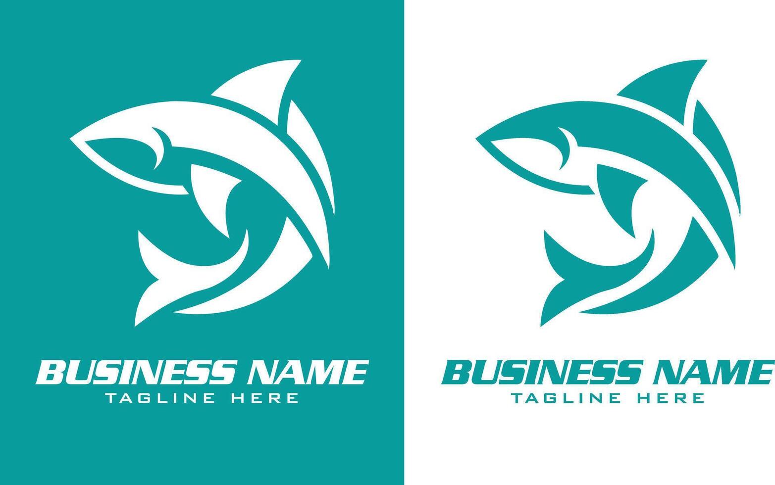 a shark logo design for a business vector