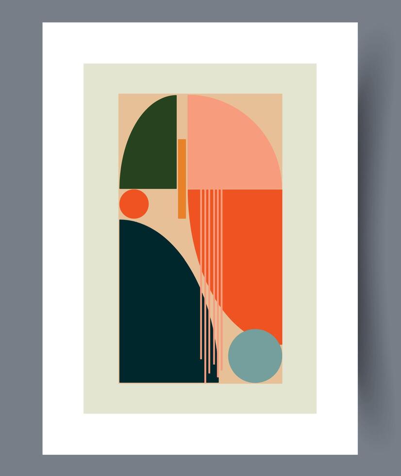 Abstract Geometric Art Featuring Bold Colors and Unique Shapes for Artistic Expression and Enjoyment vector