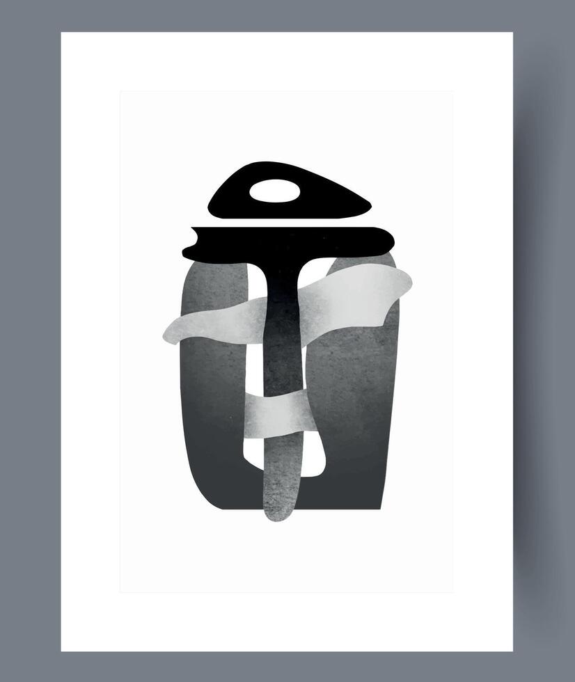 This is an Abstract Black and White Artwork that utilizes Geometric Shapes for visual appeal vector