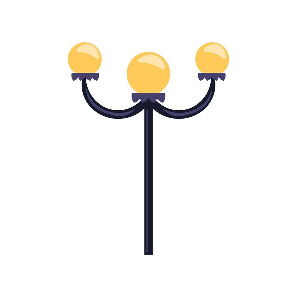 Design illustration of Cute lamp, hand drawn of beautifull branches lamp sticker or you can use it of element or resources vector