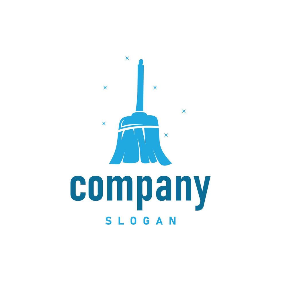 cleaning logo design with cleaning equipment concept, minimalist simple cleaning service symbol, clean house service, modern template vector