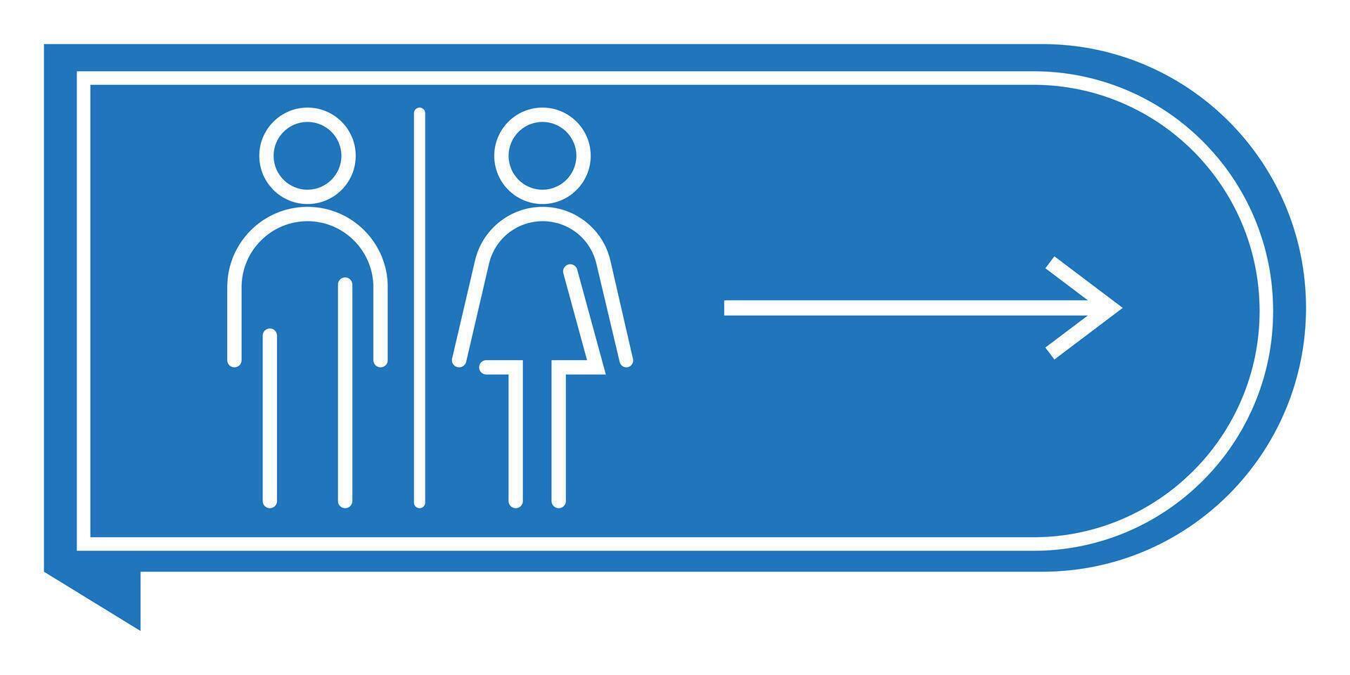 Toilet sign set, blue and white, illustration. vector