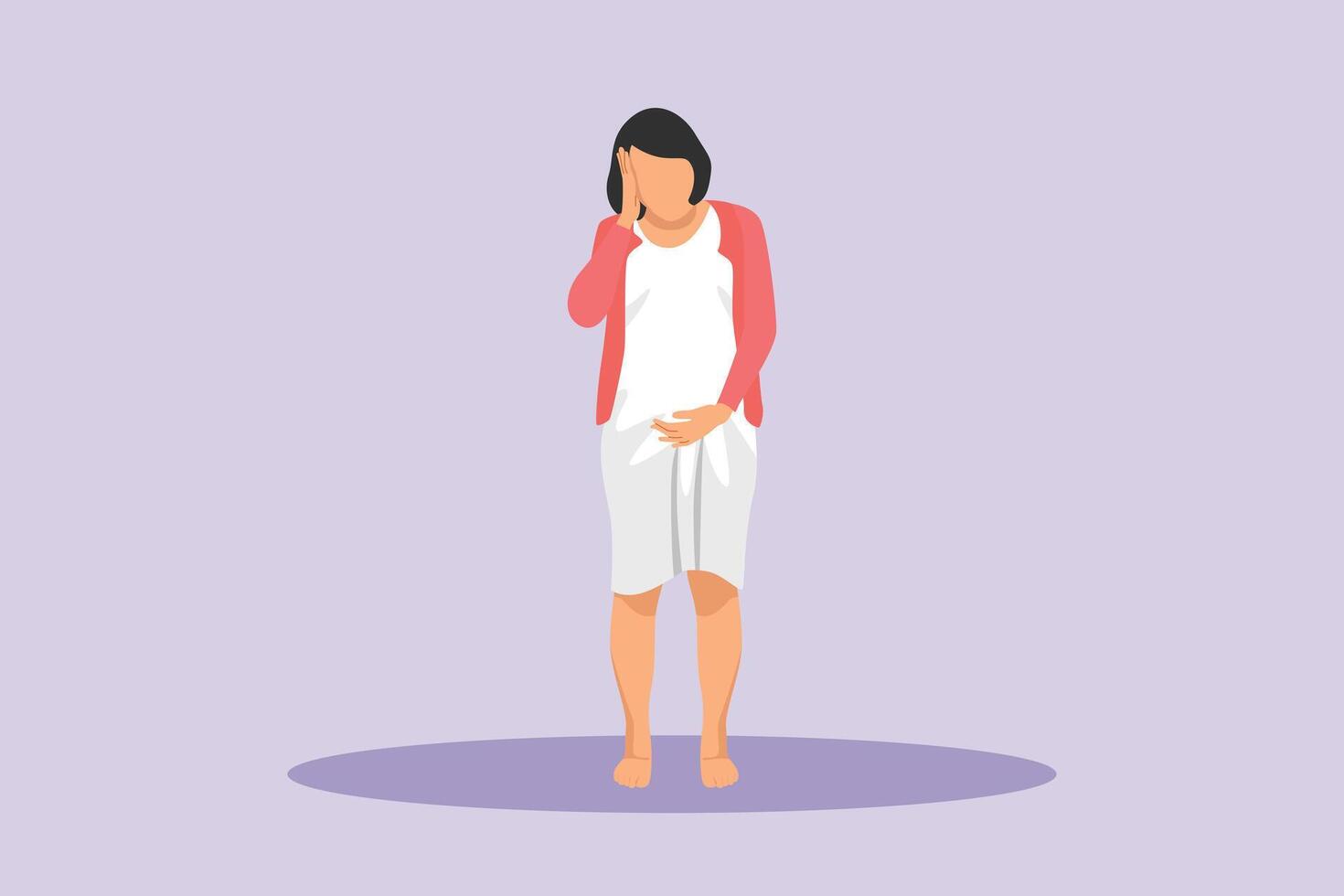 PregPregnant Mother Concept. Colored flat illustration isolated vector