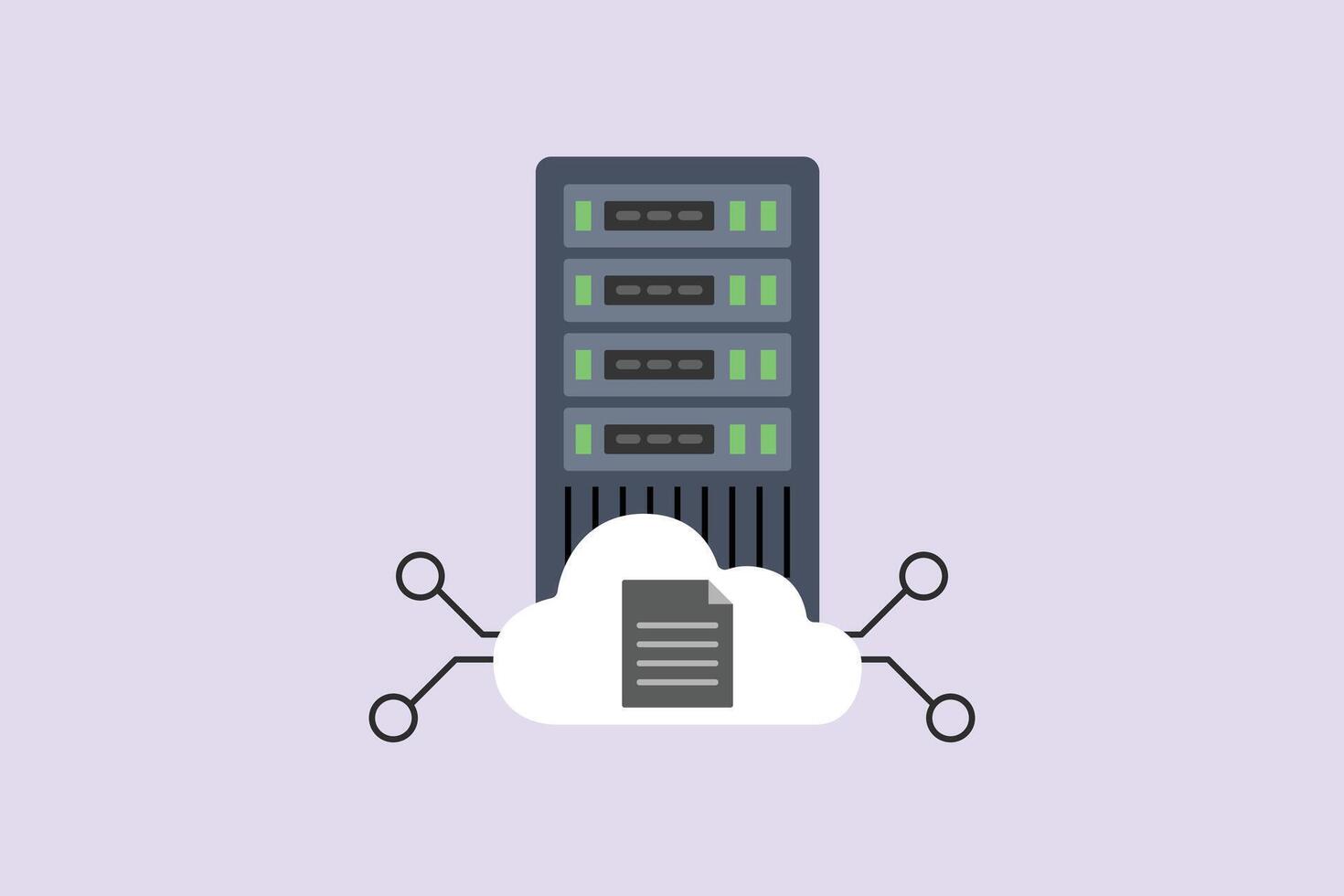 Data center. Data Center Concept. Colored flat illustration isolated vector