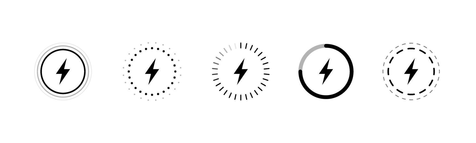 Set of Fast Charge Icons vector