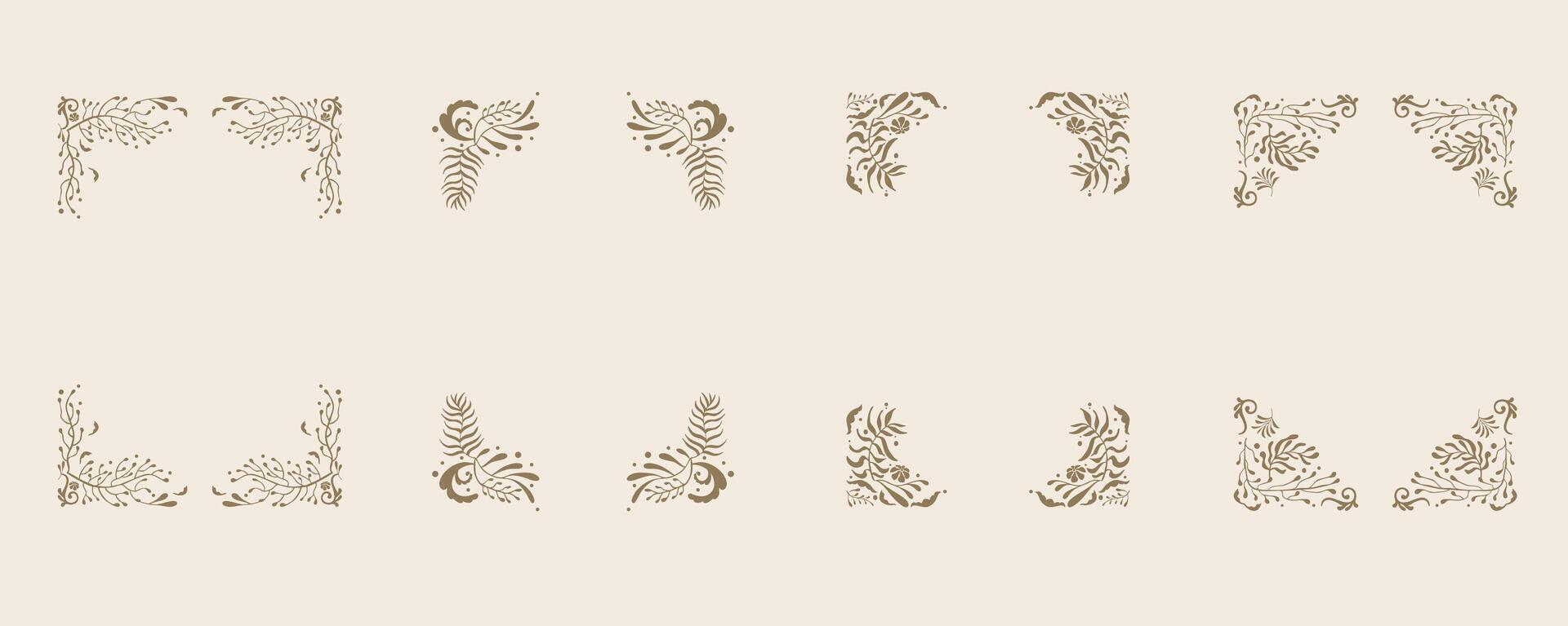art deco element object frame vector