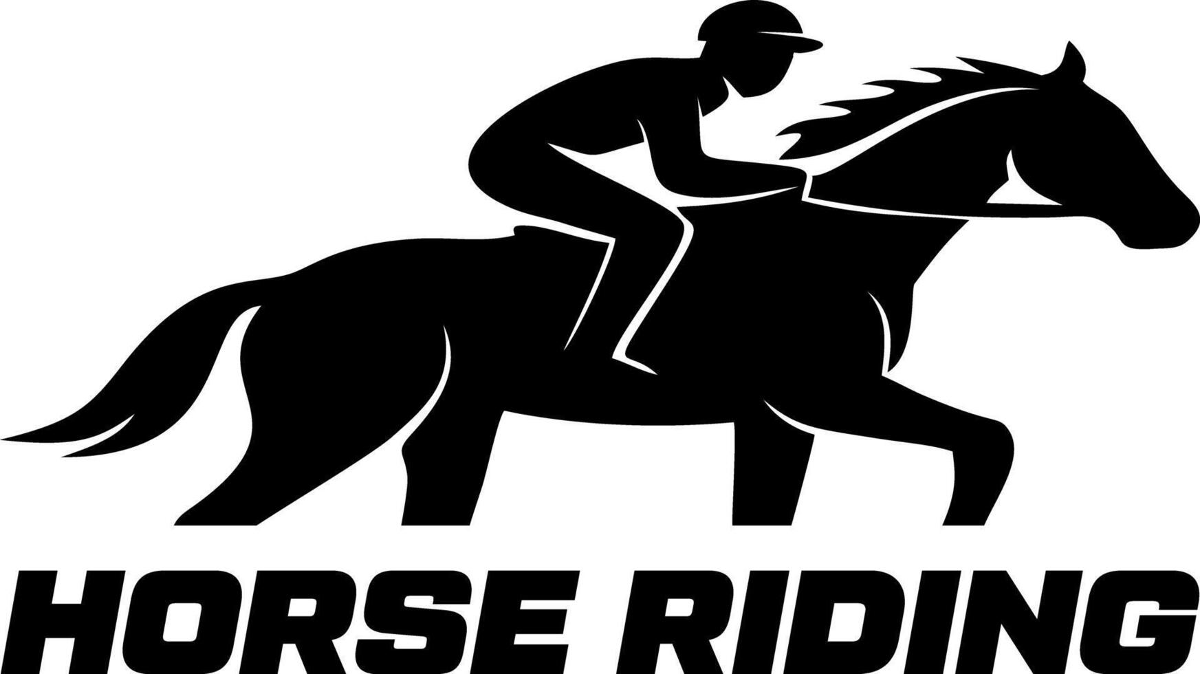 horse riding logo design vector