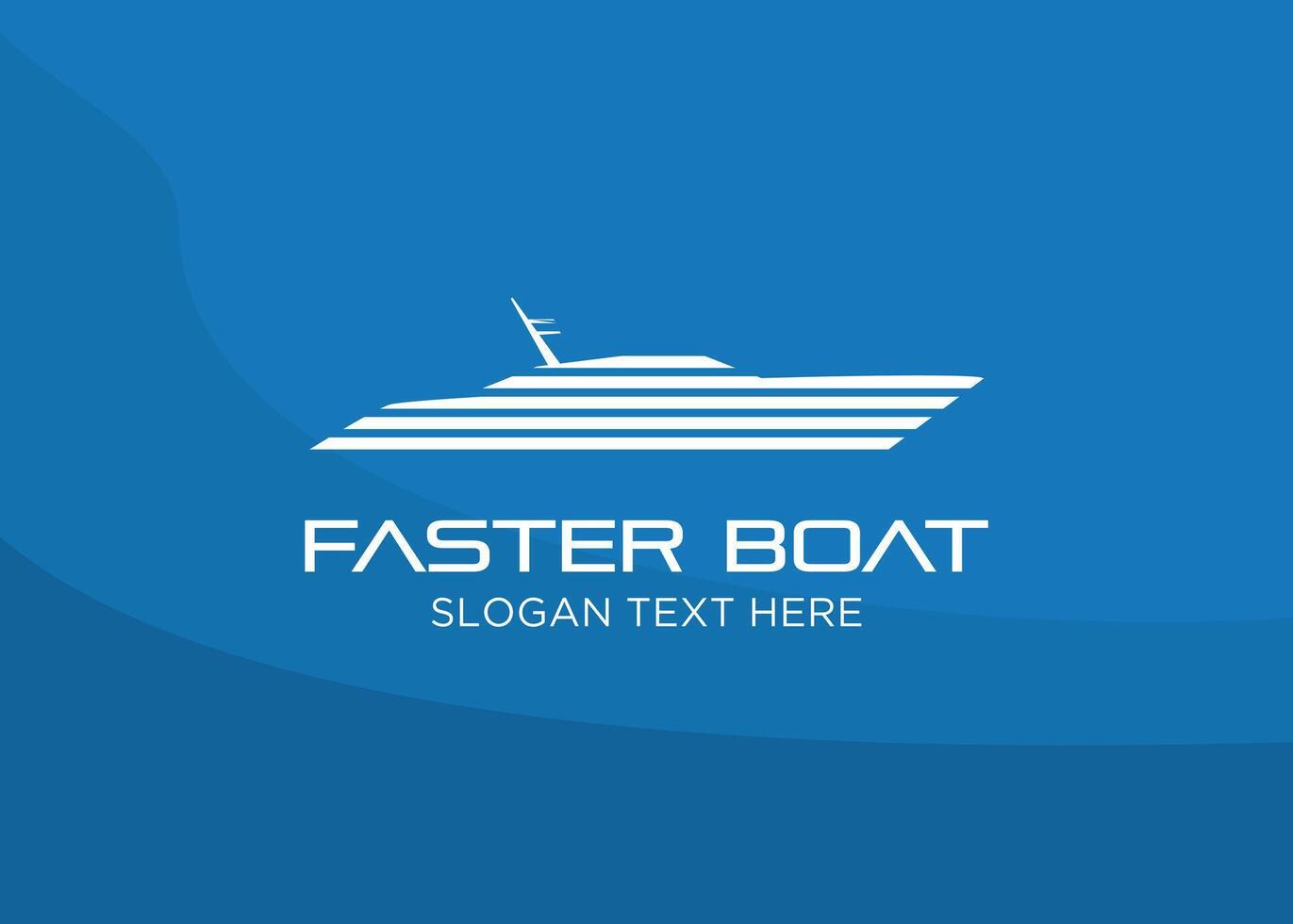 speed boat idea logo design vector