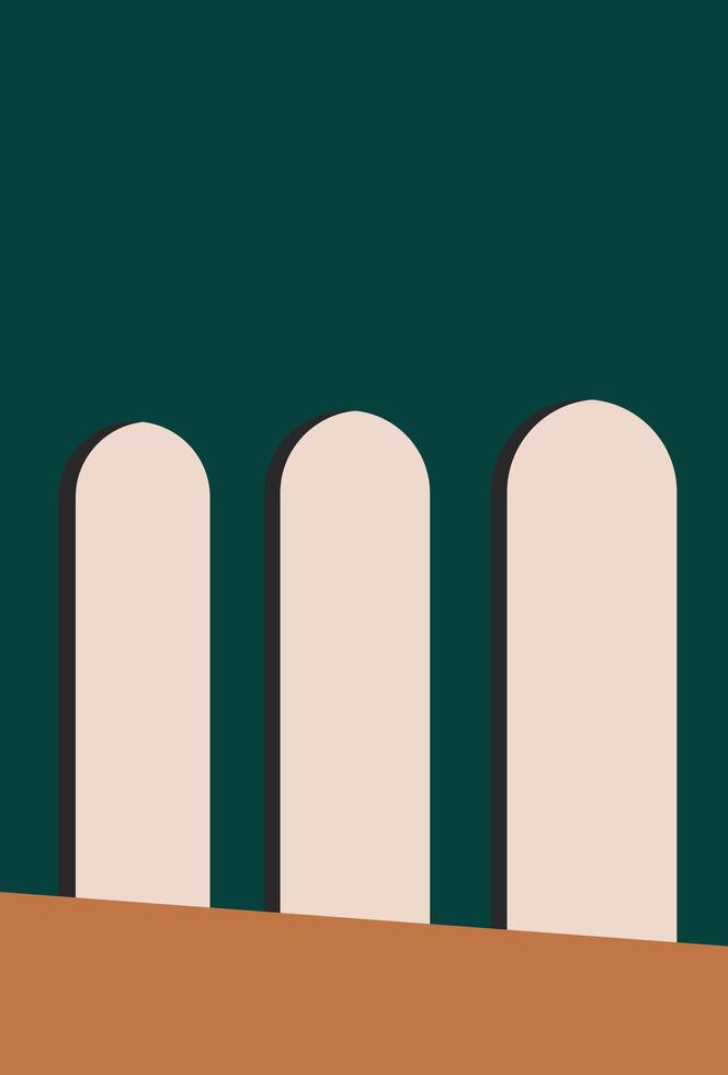 Illustration window aesthetic minimalist vector