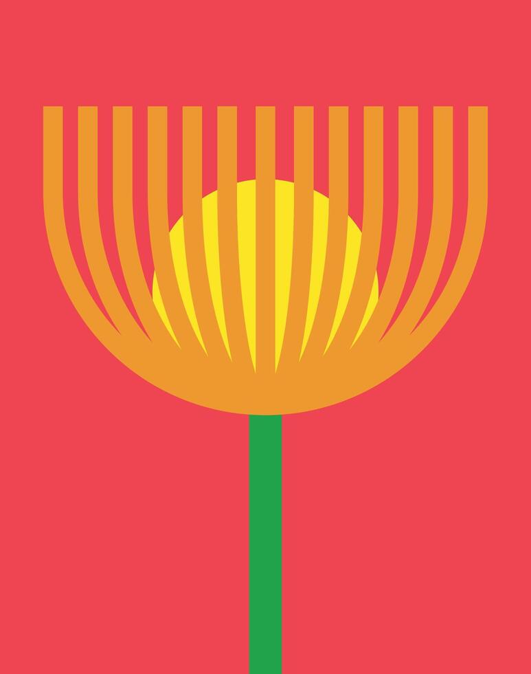 Illustration digital art flower red big unique design vector