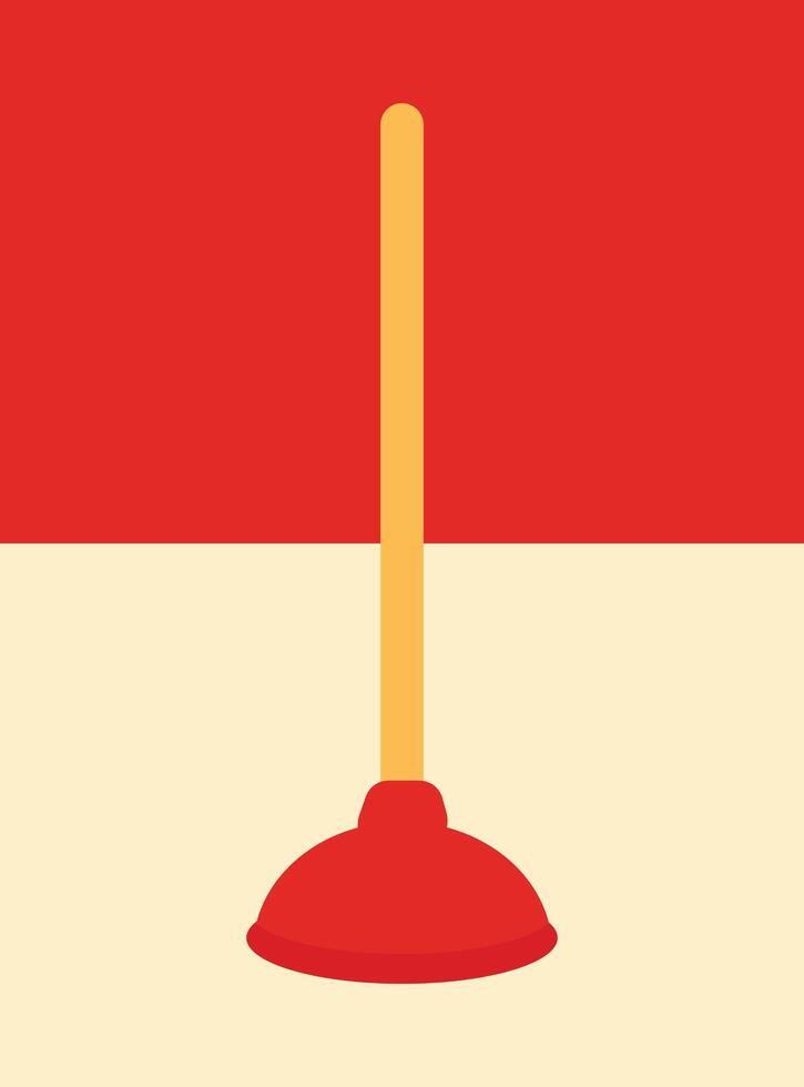 Illustration toilet plunger unique design vector