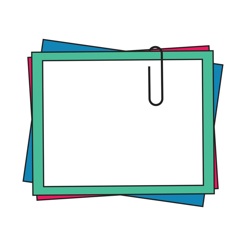 Illustration photo album memory with clip paper vector