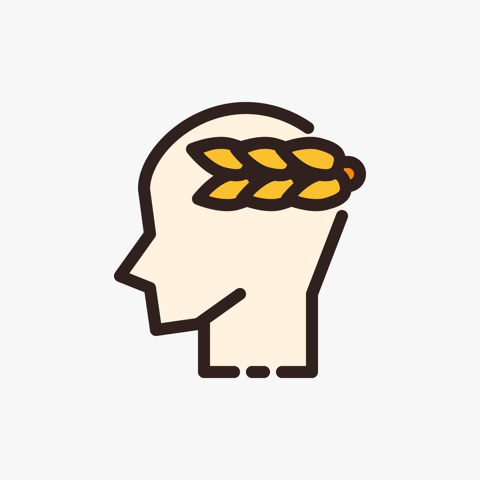 Design Illustration graphic of emperor crown icon with colored outline style. Suitable for historical presentation, UI, mobile design, web design, etc. vector