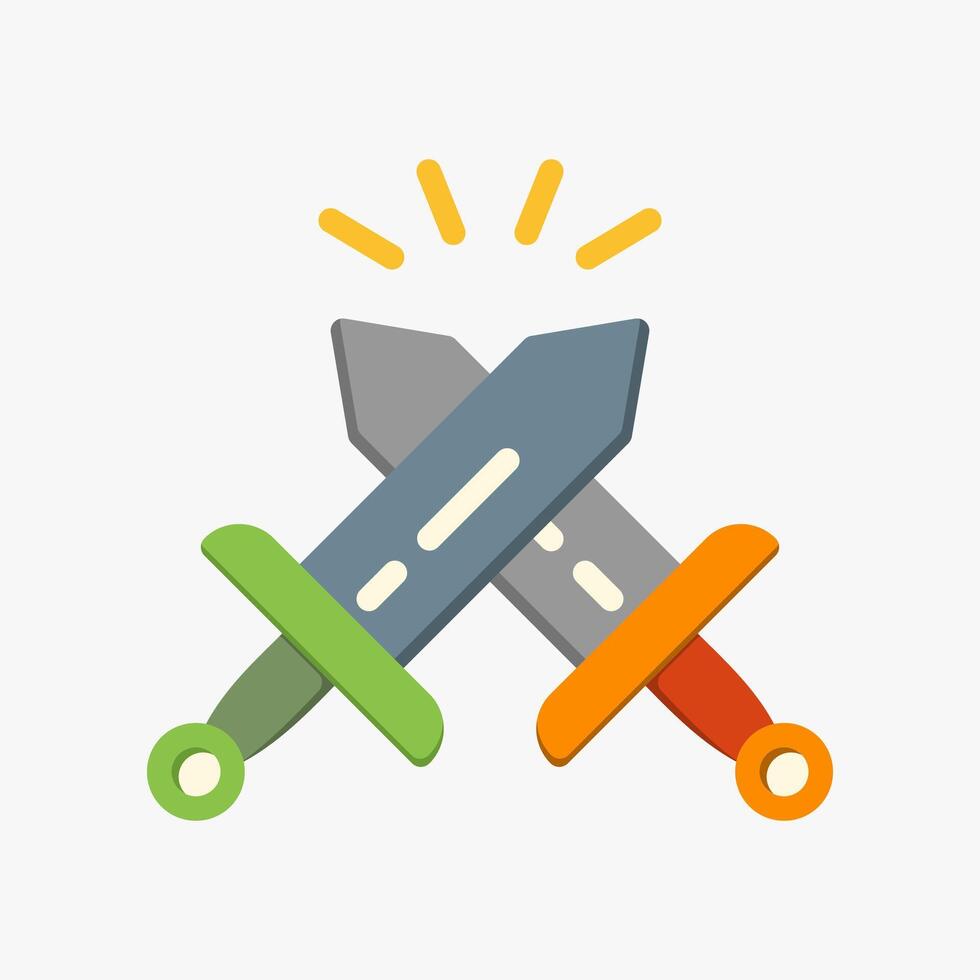 Design Illustration graphic of historical war icon with flat style. Suitable for historical presentation, UI, mobile design, web design, etc. vector