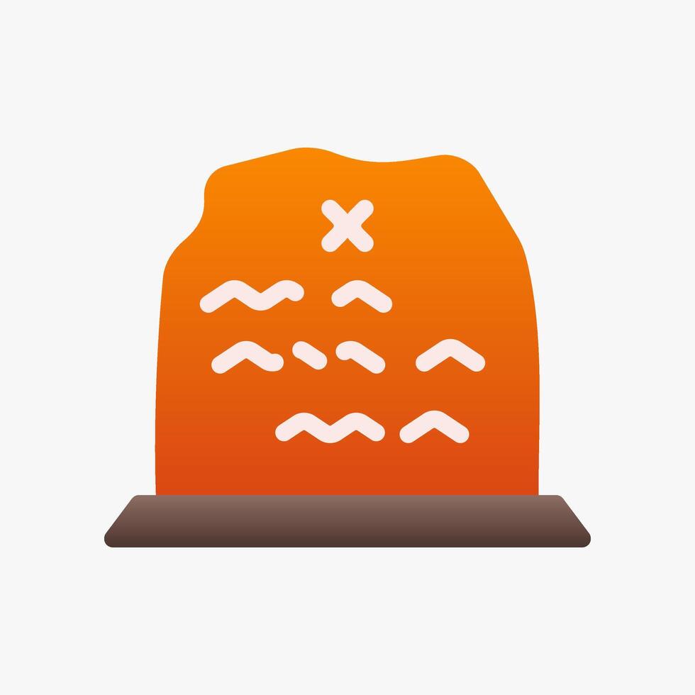 Design Illustration graphic of Stone Tablet icon with gradient style. Suitable for historical presentation, UI, mobile design, web design, etc. vector