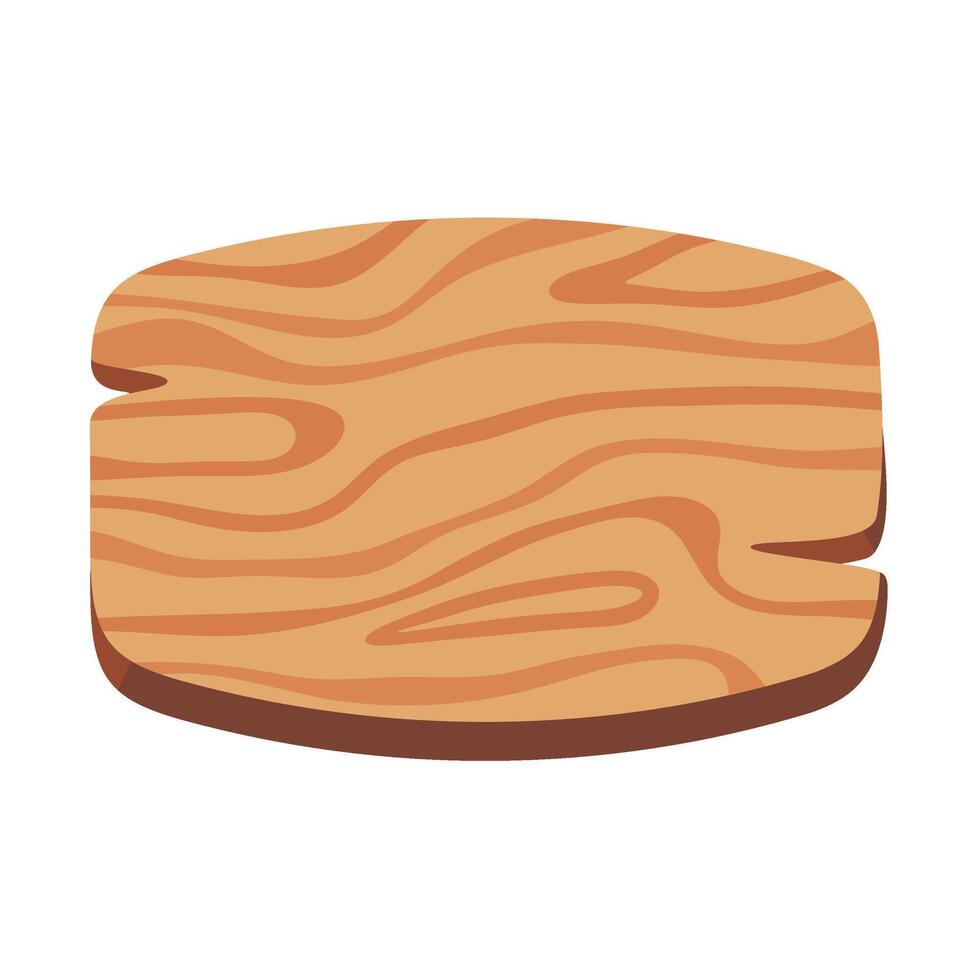 Wooden Cutting Board with Natural Grain Pattern for Kitchen vector