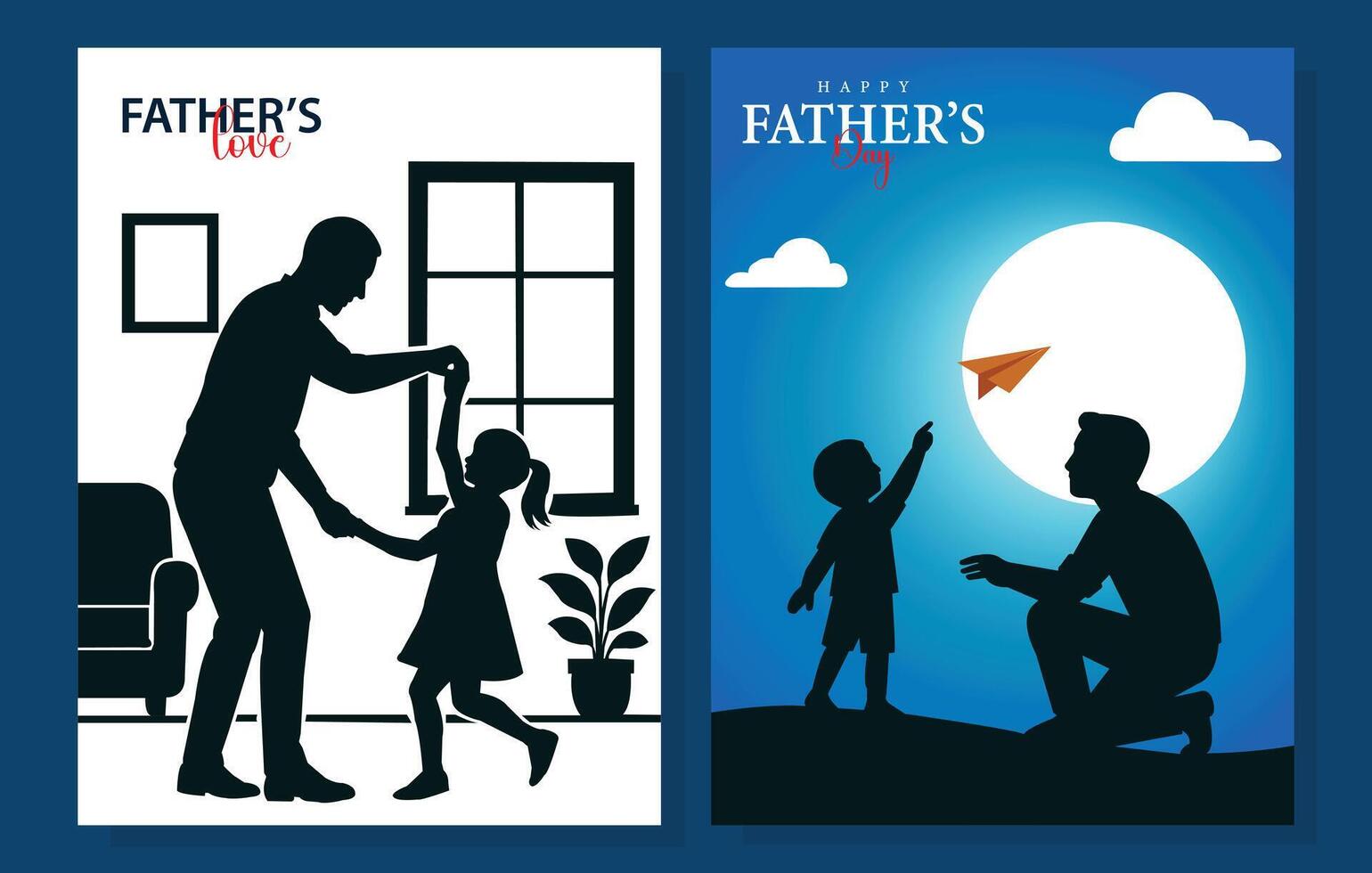 Fathers day card design, happy father's day vector