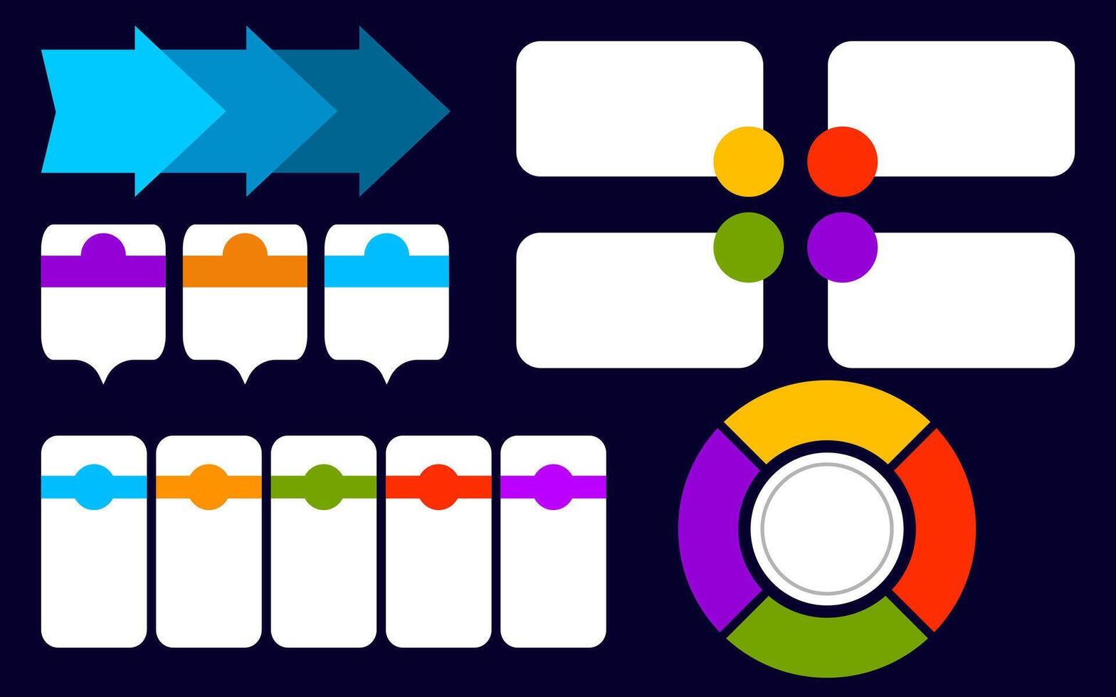 Infographic blank business promotion elements for colorful presentations. vector