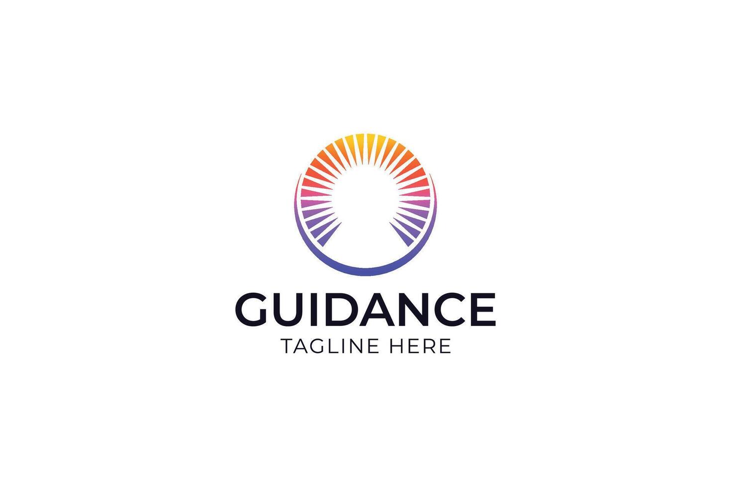 Archway Logo Guidance Light Abstract Business Concept Modern Technology vector