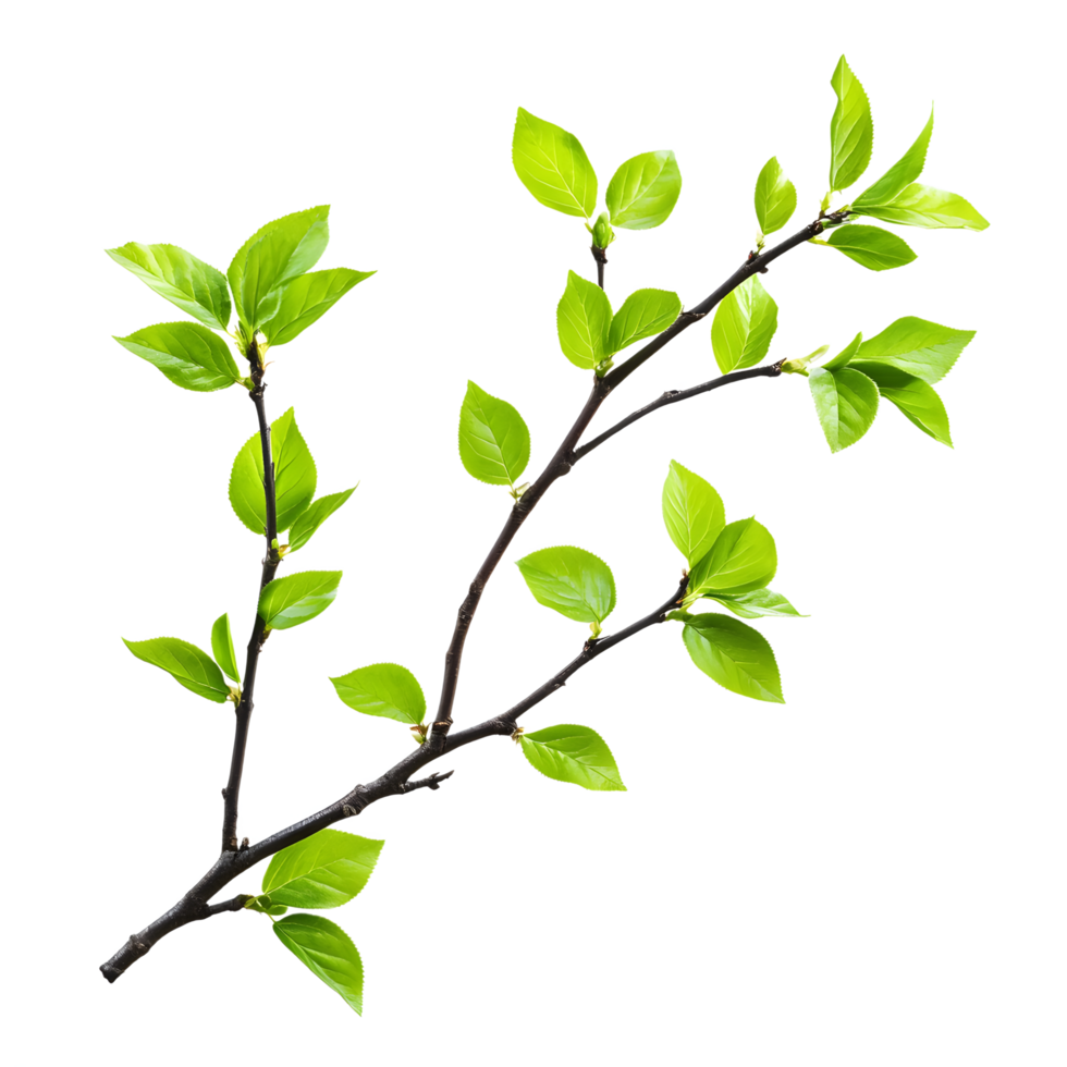 Fresh Spring Branch with New Growth png
