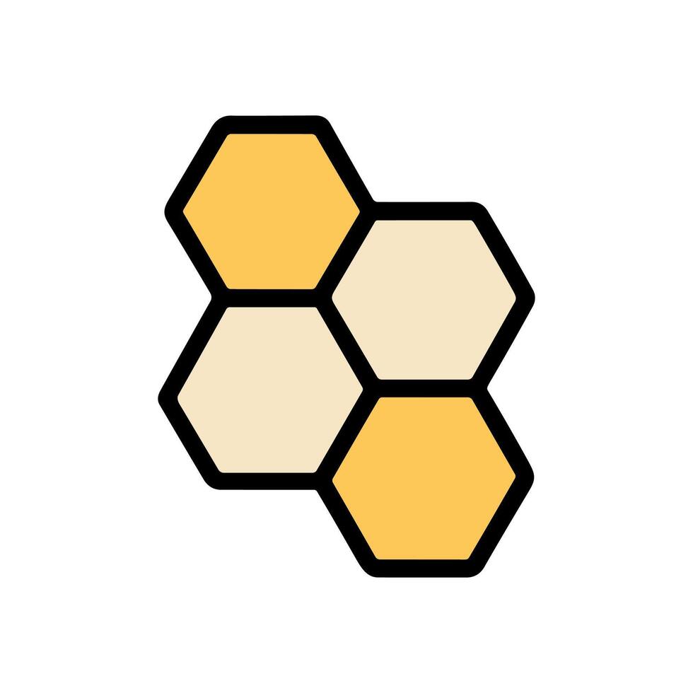 Honeycomb geometric pattern sweet and sticky. Icon symbol illustration vector