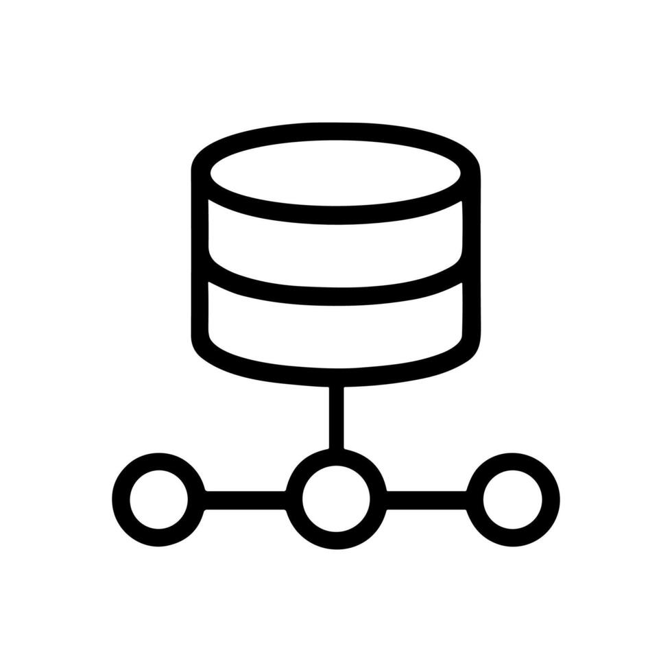 Networked data storage icon illustration. Icon Symbol Illustration vector