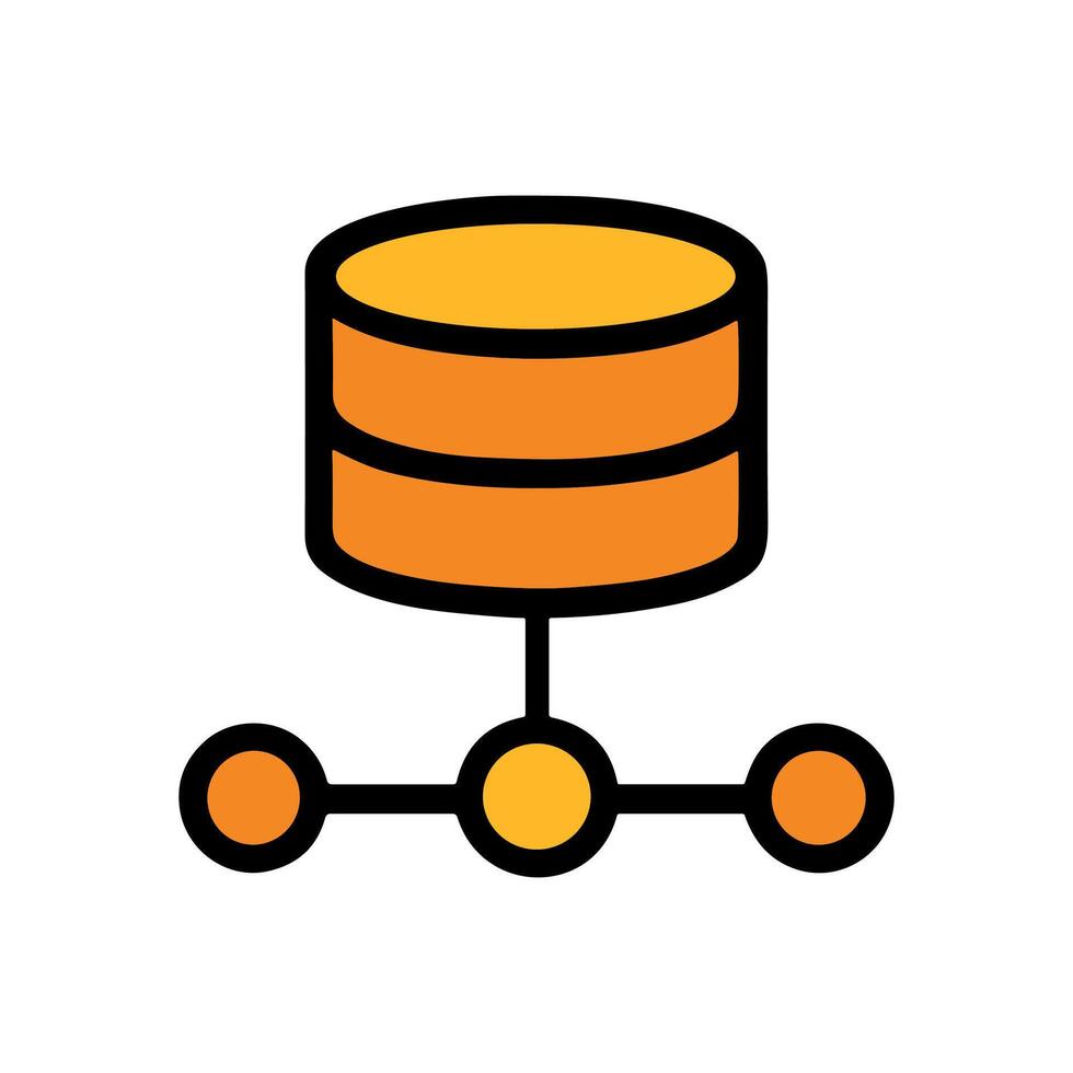 Data storage connecting to external devices. Icon Symbol Illustration vector