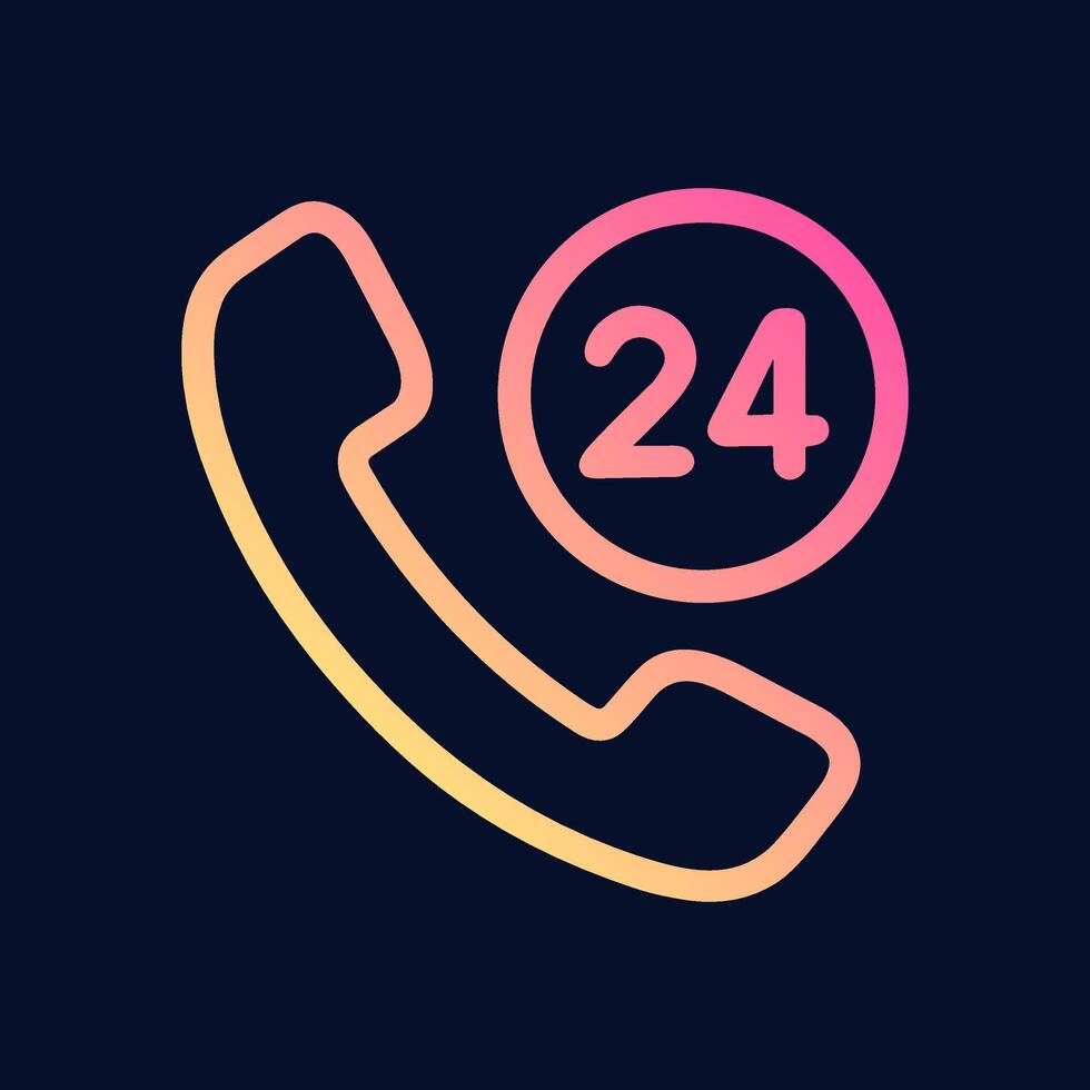 247 Support Symbol. Icon symbol illustration vector