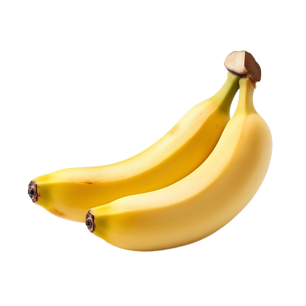 Two Ripe Bananas Isolated on Transparent Background png