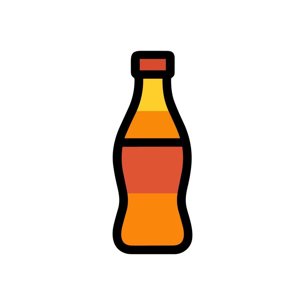 Orange soda bottle icon design. Icon Symbol Illustration vector