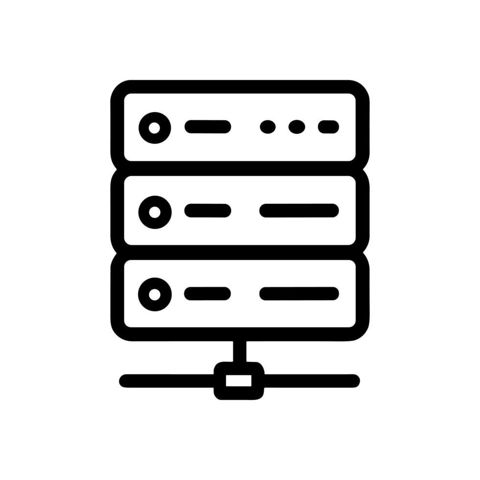 Stacked Server Rack Icon Illustration. Icon symbol illustration vector