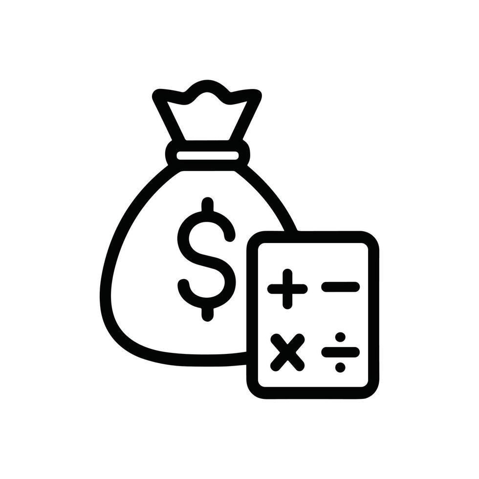 Finance calculation business and money. Icon symbol illustration vector