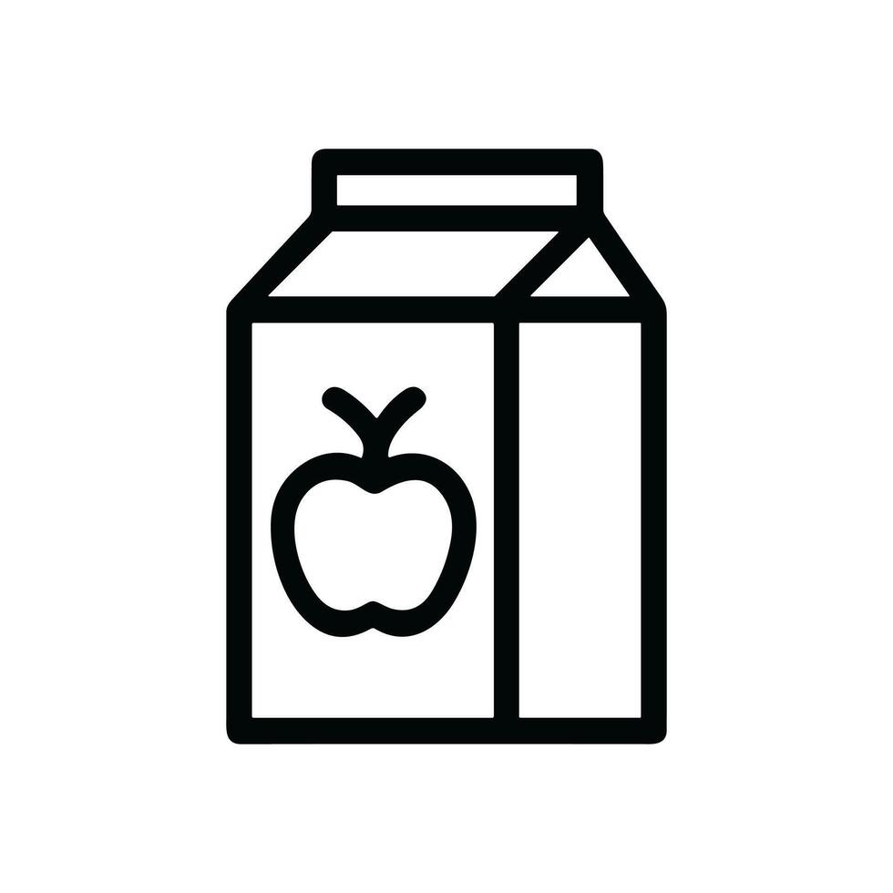 Apple Juice Box Icon. Icon Symbol Illustration vector