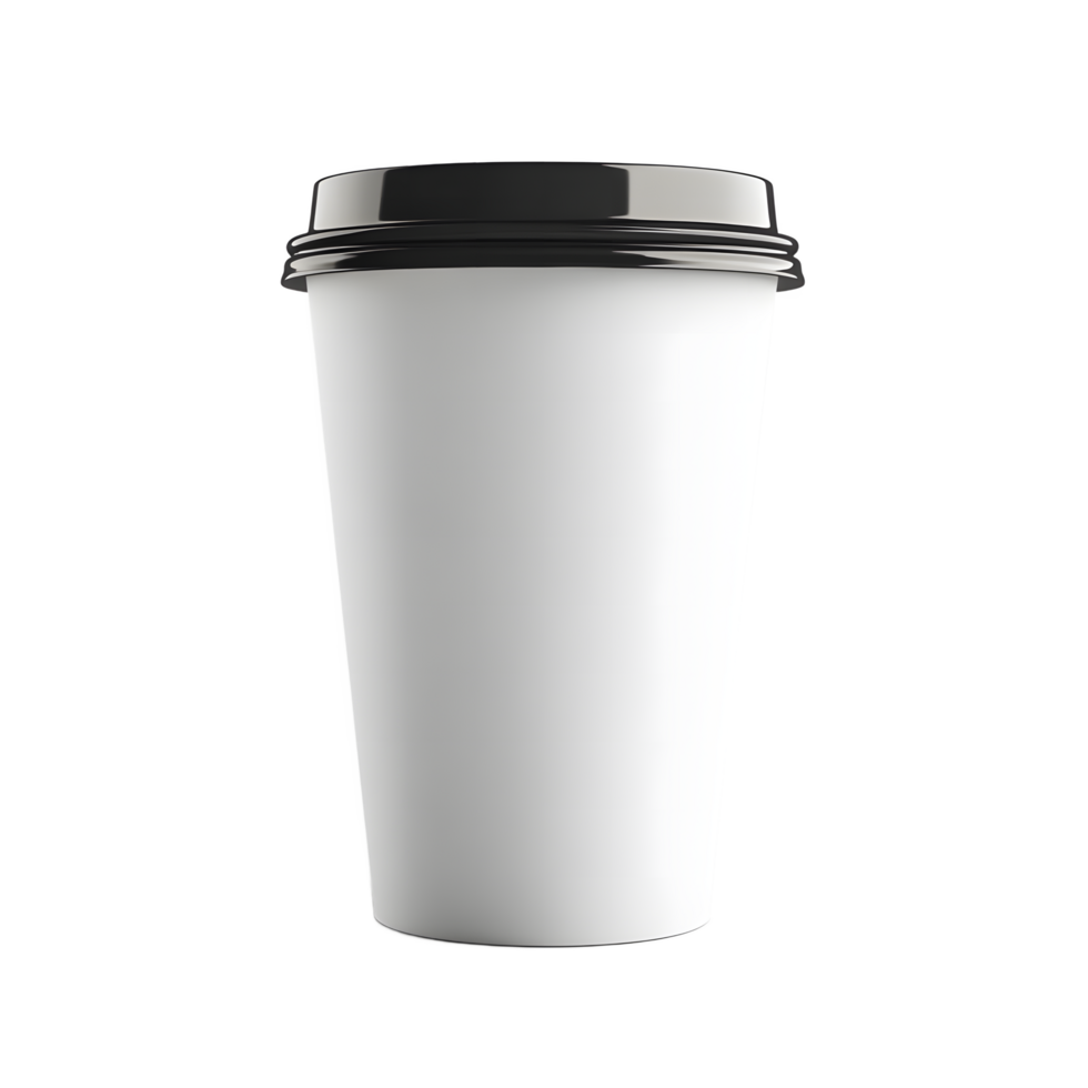 Blank disposable coffee cup mockup for branding design png