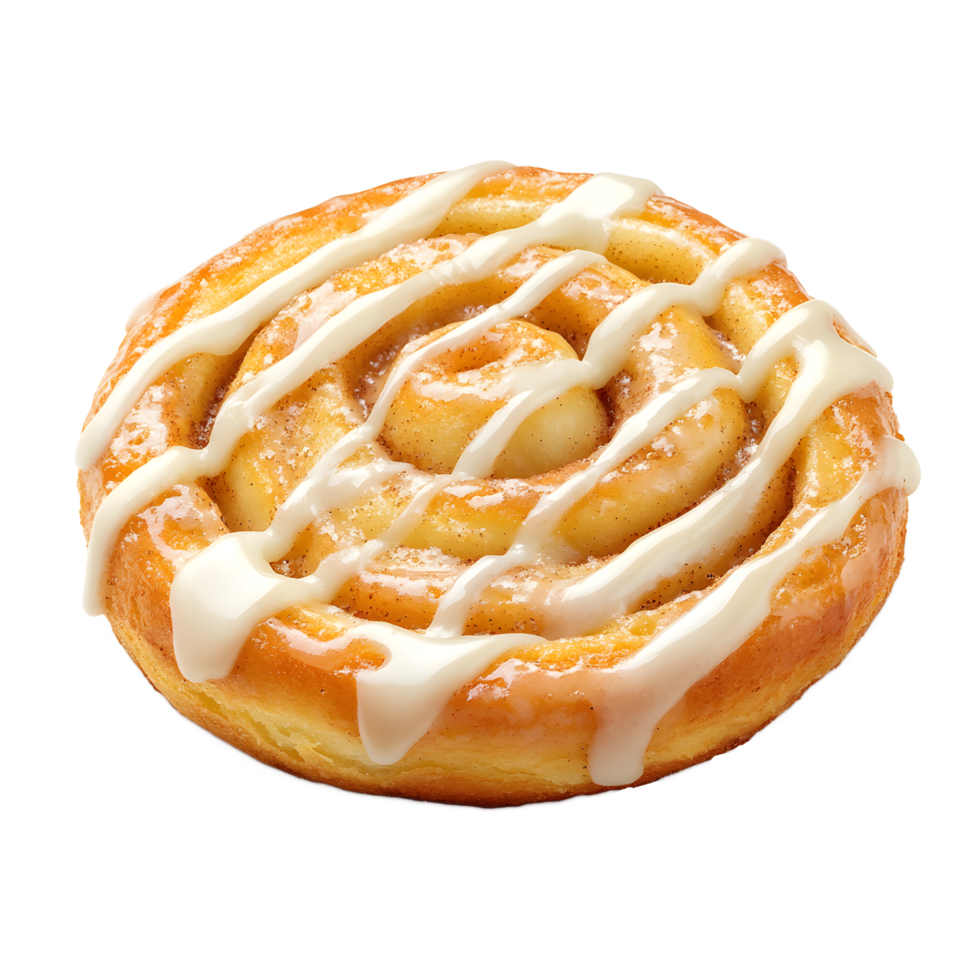 Deliciously Glazed Cinnamon Roll, Perfect for a Sweet Treat png