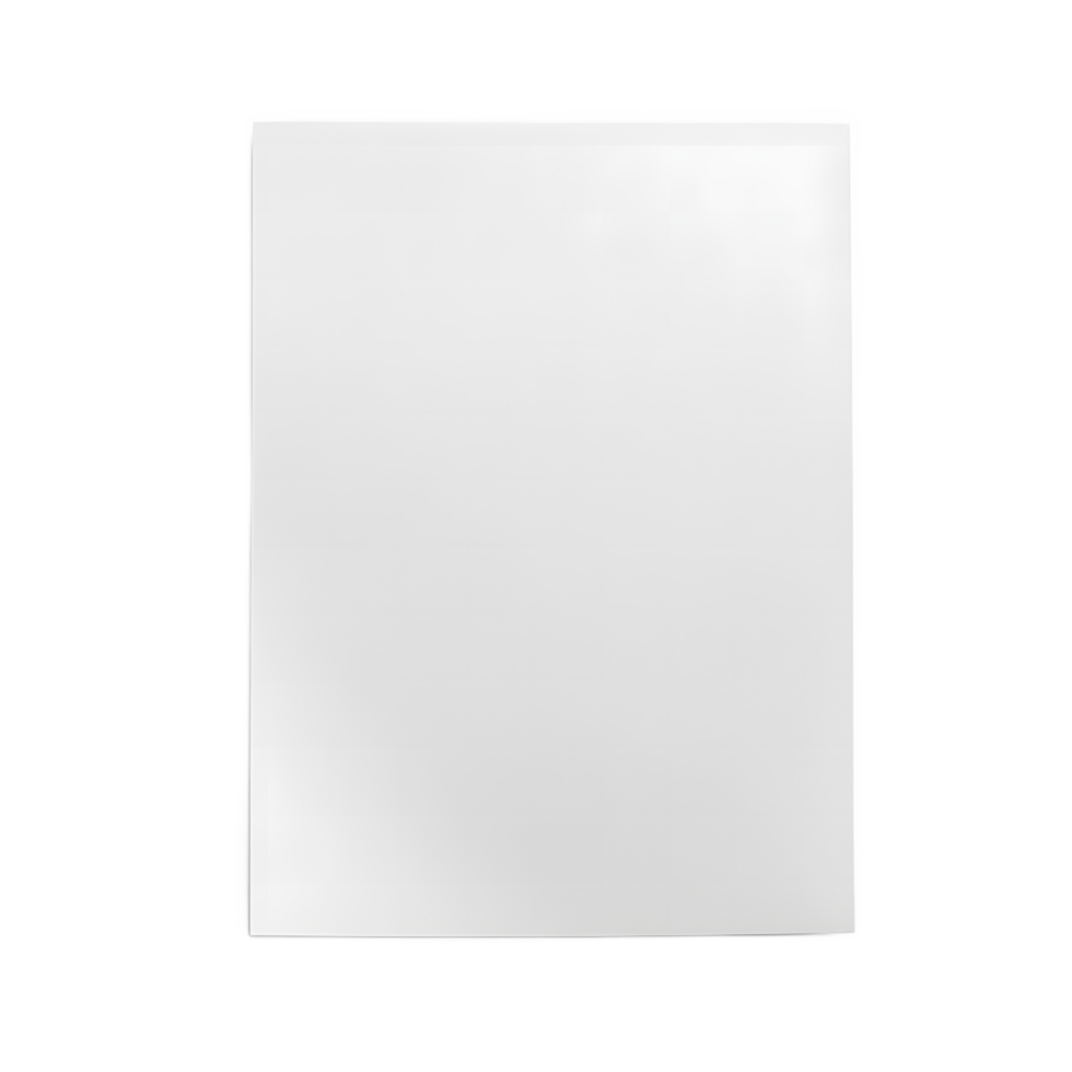 Blank White Sheet of Paper for Design or Mockup png