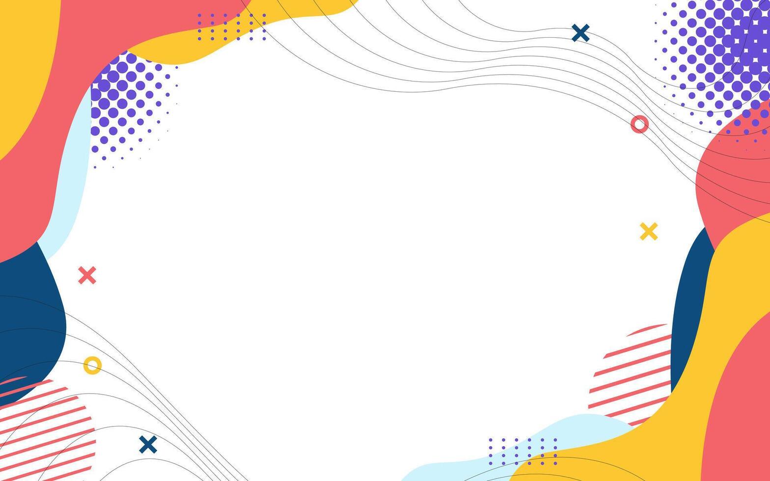 Vibrant Abstract Background with Colorful Shapes and Lines for Design Projects vector