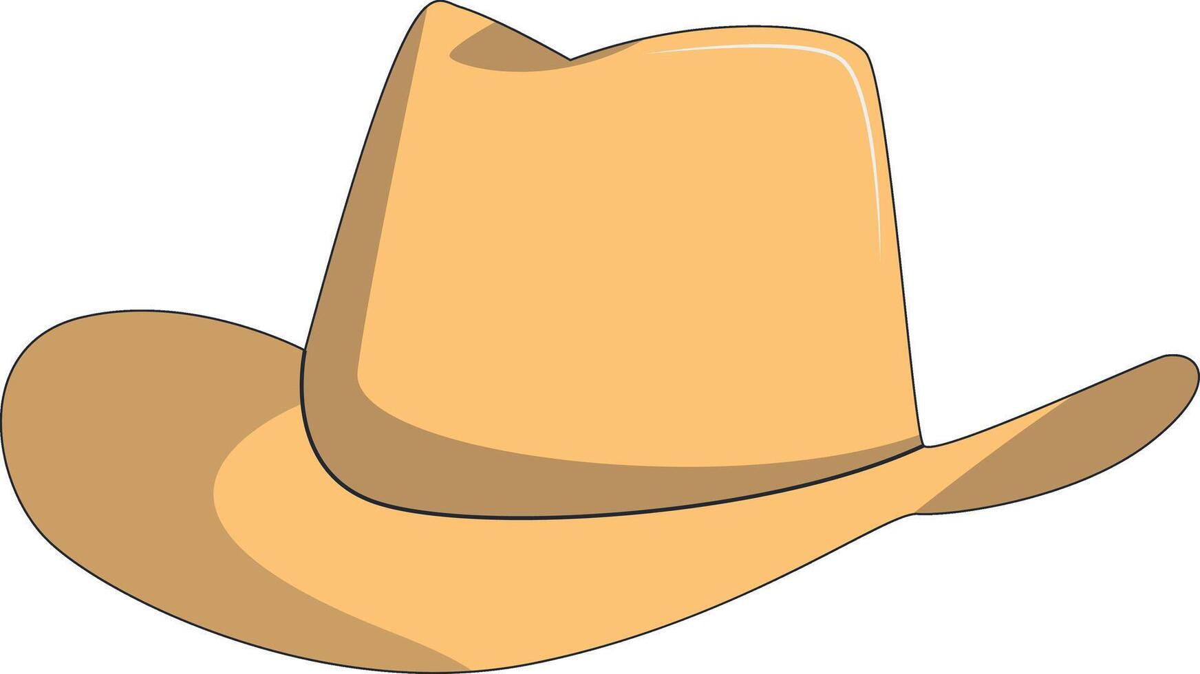 Wild West Cowboy Hat Illustration on White Background vector