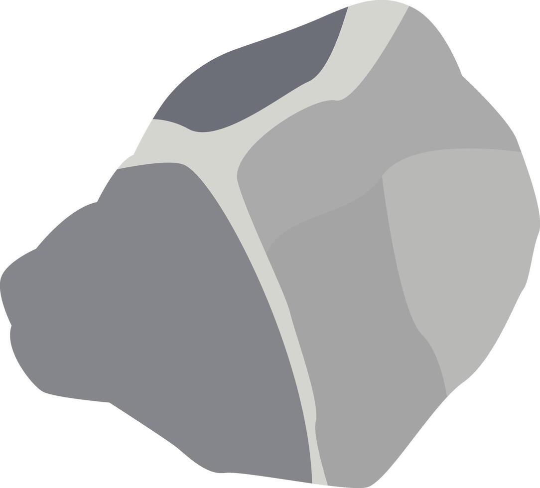 Rock Stone Illustration with Grey Color Design. vector